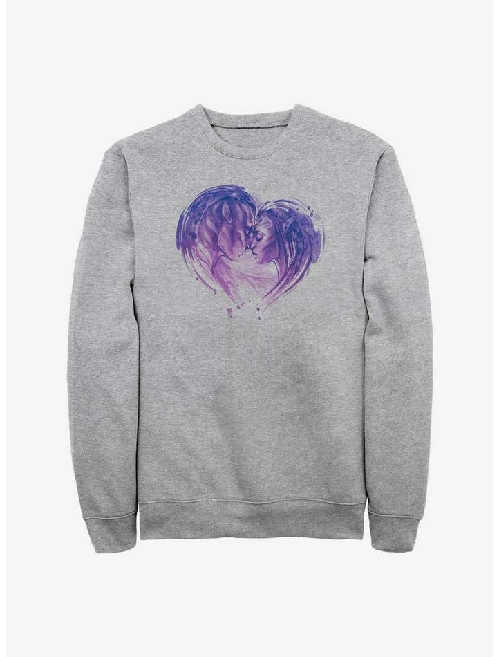Brand new ๐ Avatar: The Way of Water Jake and Neytiri Face Heart Sweatshirt โ