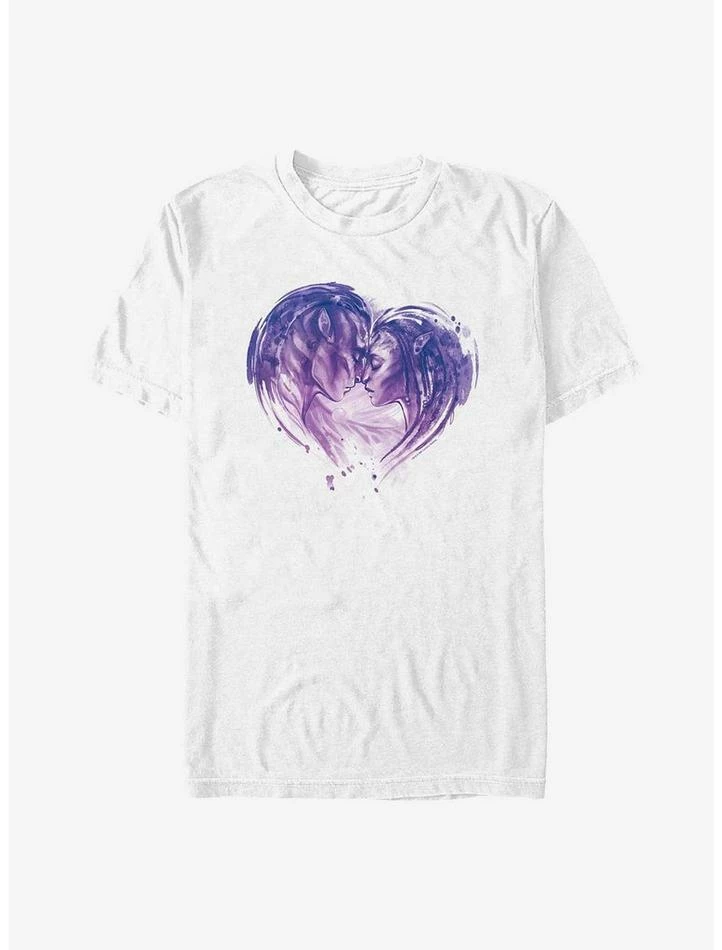 Coupon โญ Avatar: The Way of Water Jake and Neytiri Face Heart T-Shirt โ๏ธ